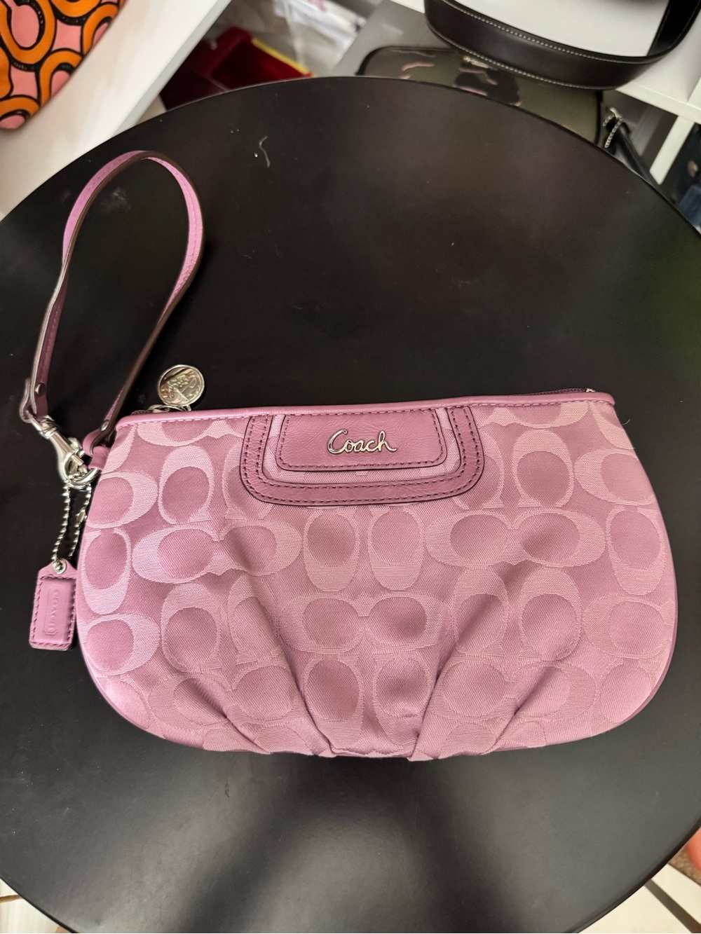 Coach Purple Signature Wristlet